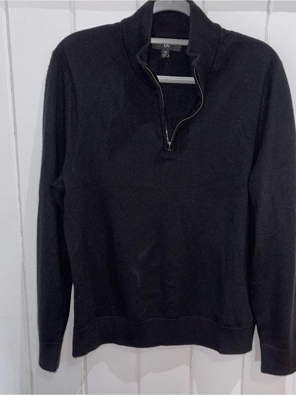 Banana Republic extra fine merino wool M Black Half-Zip Sweater - Classic Casual